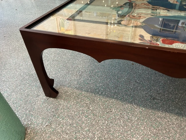 Asian Scroll Topped Coffee Table
