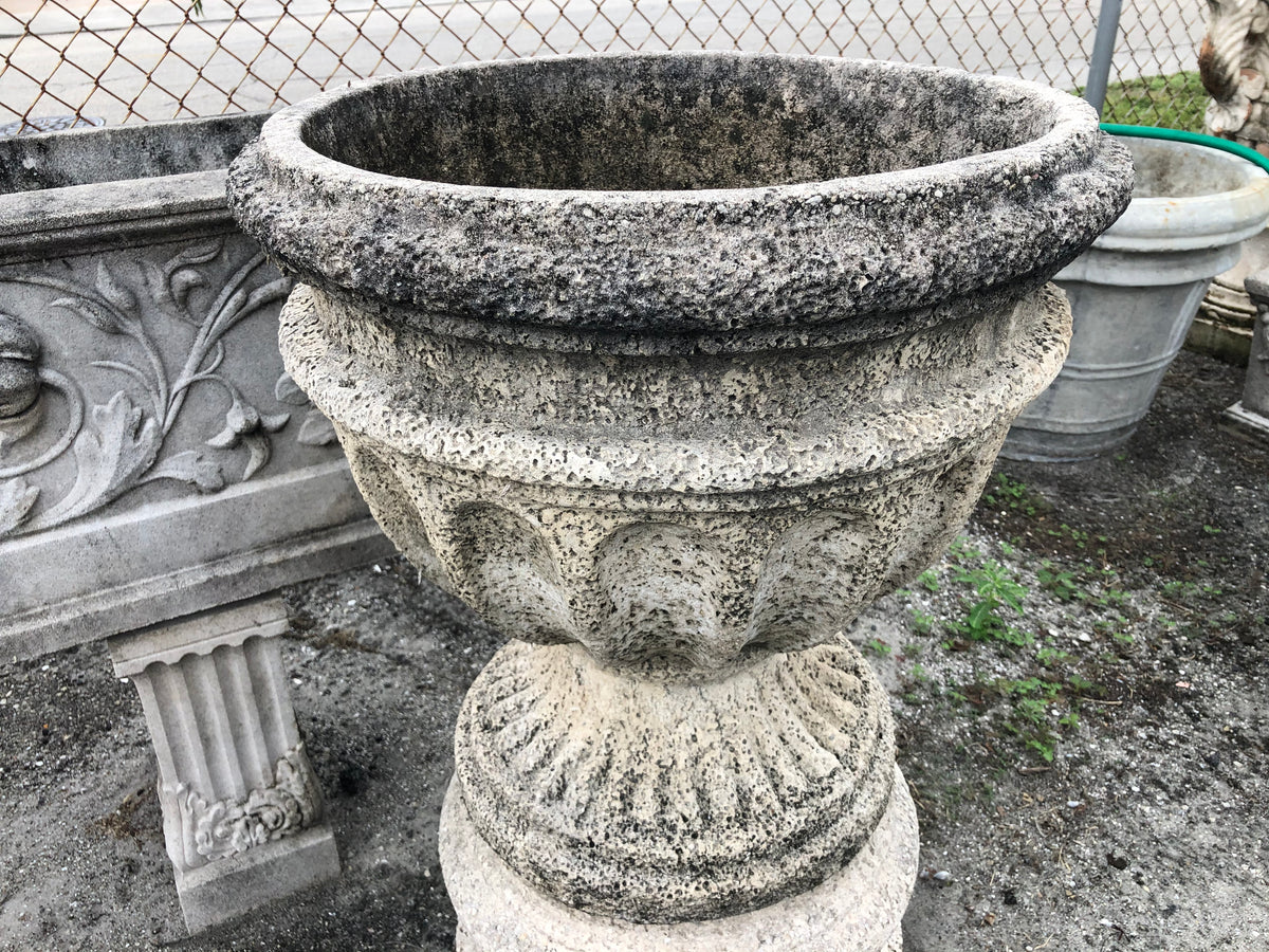 Cast Stone Urn on Stand