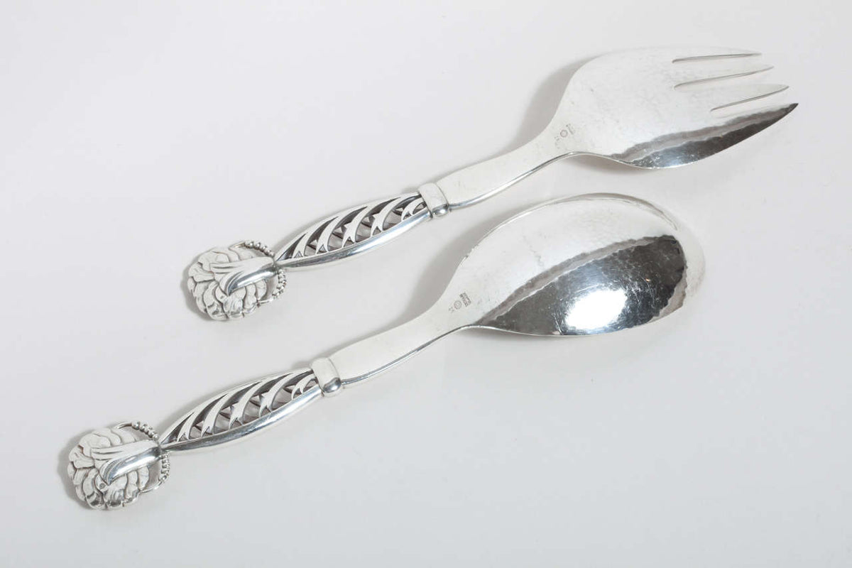 Jensen Salad Servers, Danish, 20th Century Kofski Antiques
