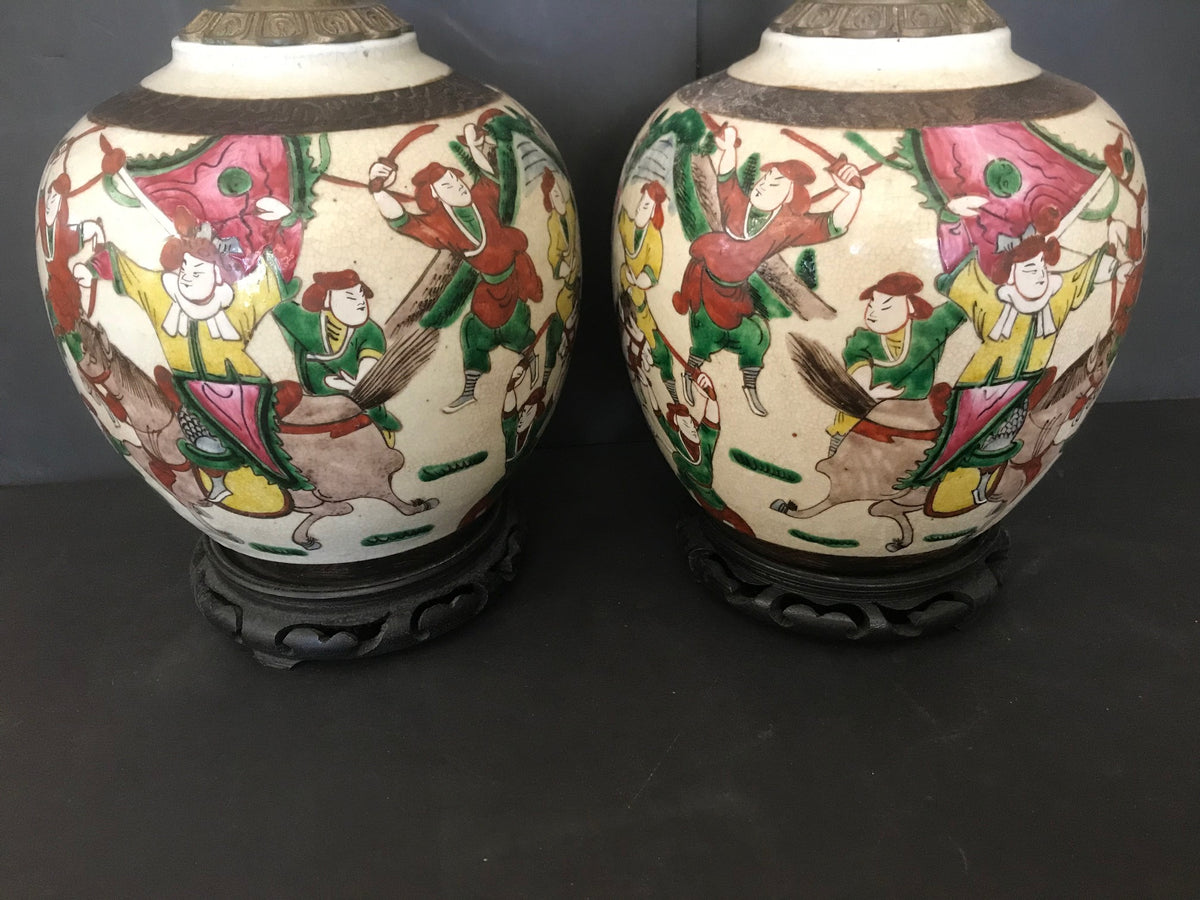 Pair Oriental Style Lamps