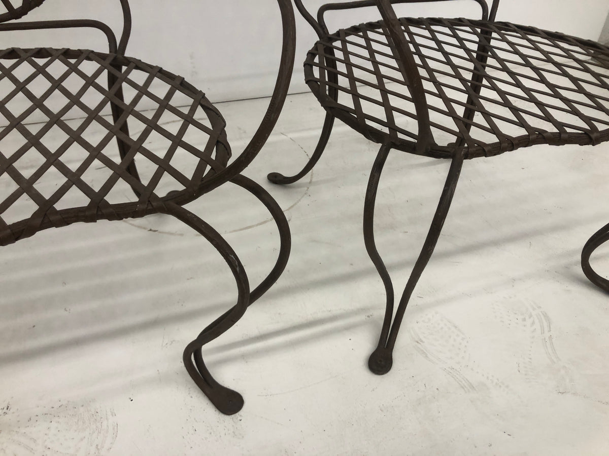 Rose Tarlow Twig Iron Garden Table w/ 6 chairs
