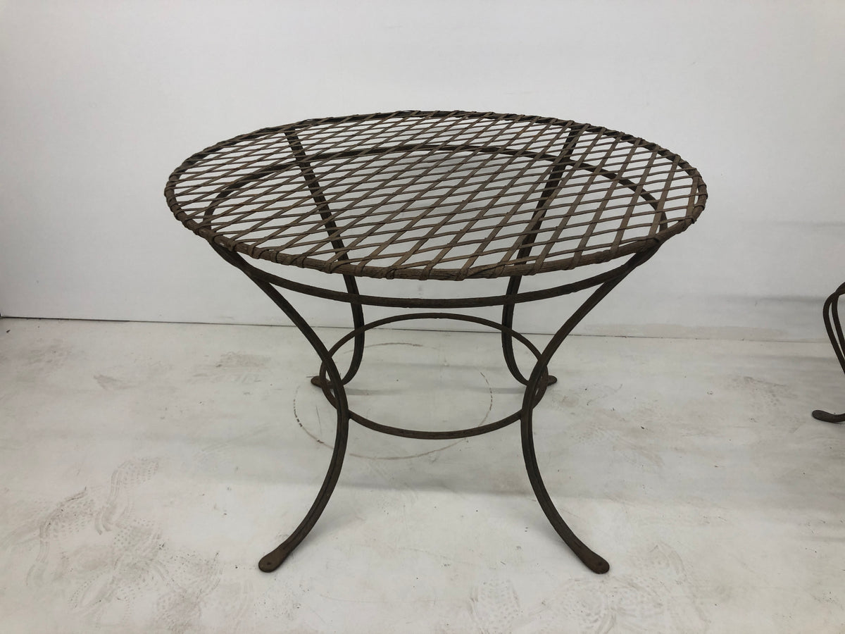 Rose Tarlow Twig Iron Garden Table w/ 6 chairs