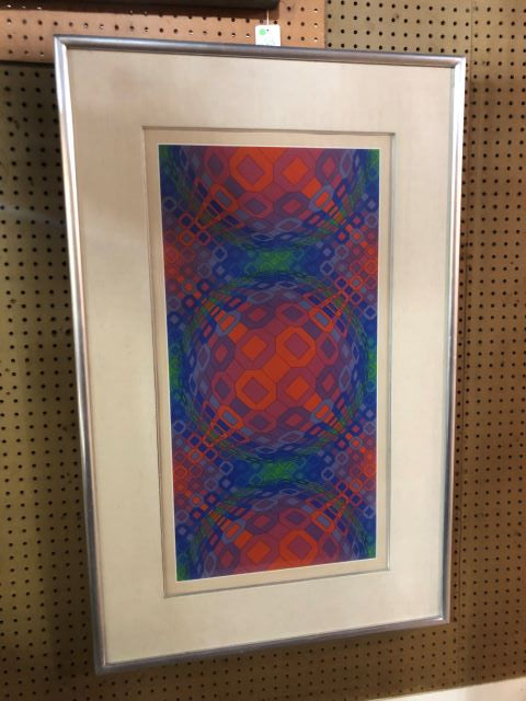 1970's Signed Victor Vasarely Print