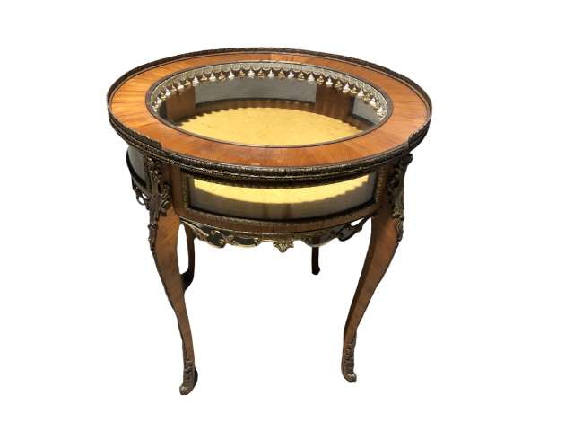 French Style Curio Side Tables