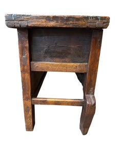 Asian Style Low Vintage Bay Window Bench, Hallway Pew or Table