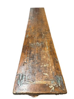 Asian Style Low Vintage Bay Window Bench, Hallway Pew or Table