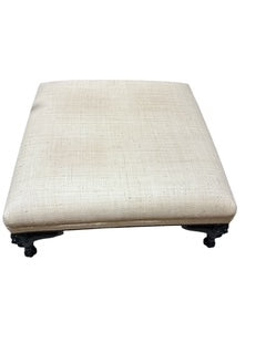 Large Square Raffia Style Ottoman