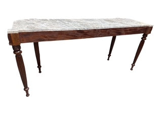 Mahogany Console Table With Marble Top