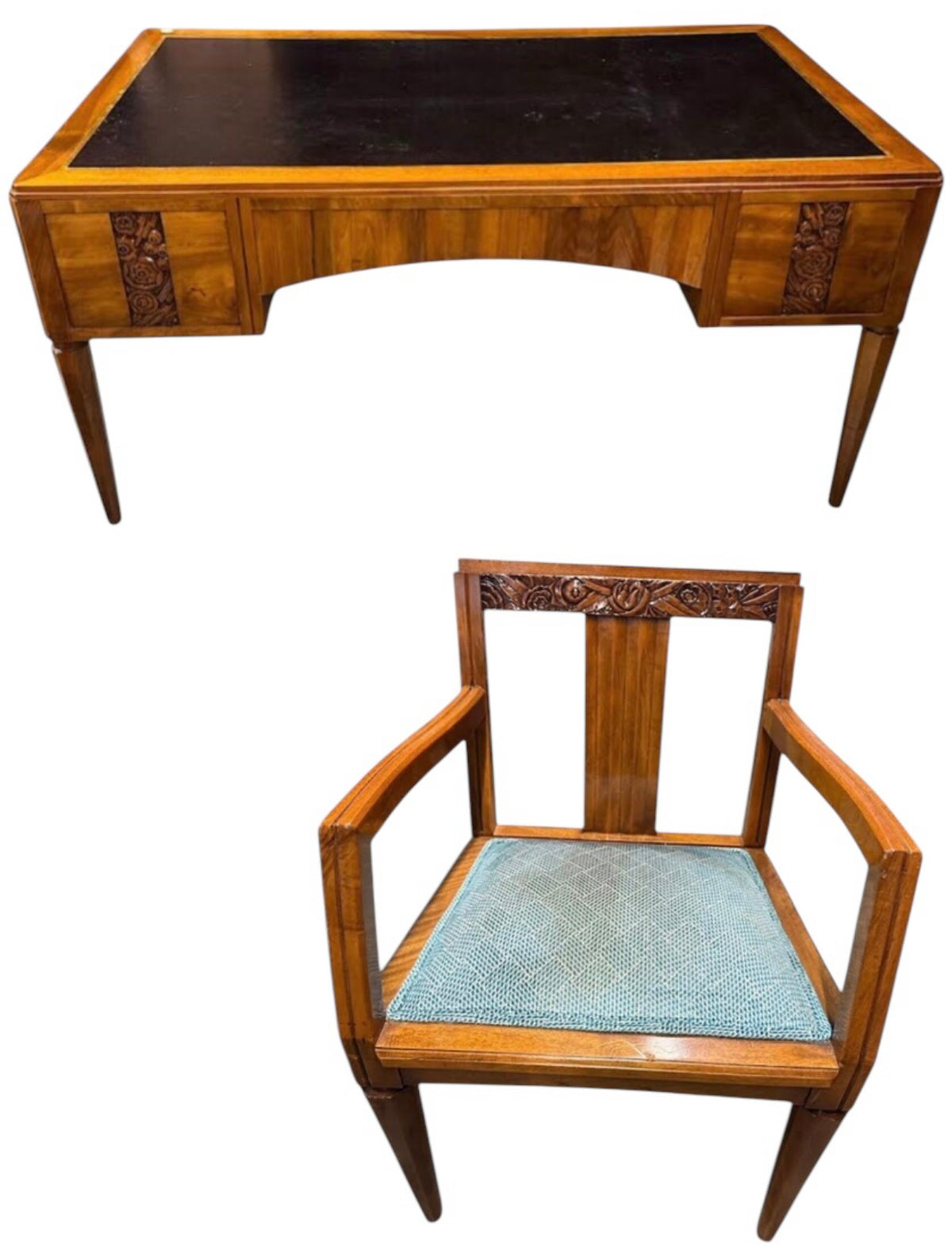 Art Deco Style Writing Table/Desk and Chair