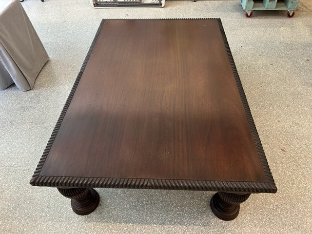 Large British Colonial Style Coffee Table