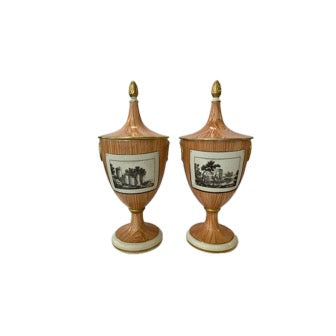 Pair Mottahedeh Boiseri Faux Bois