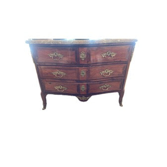 Antique Four Drawer Chest With Marble Top