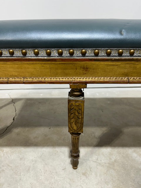 Antique Bench with Eagle Motif