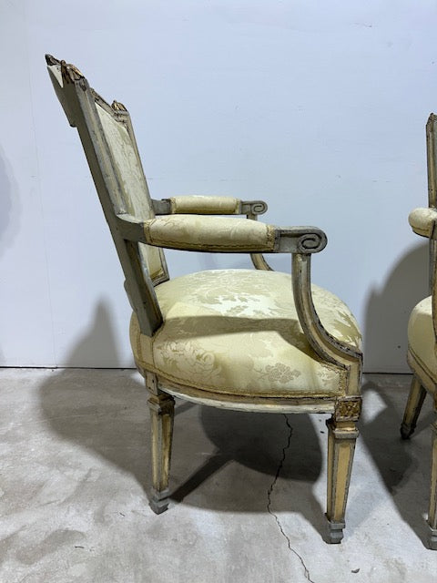 Pair Antique Bergere Chairs