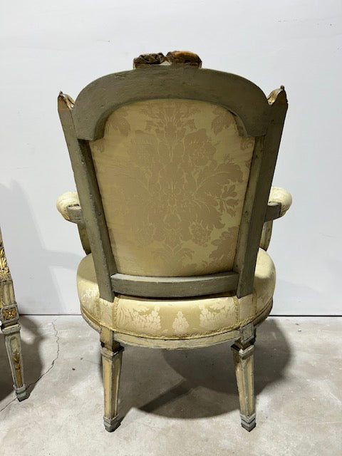 Pair Antique Bergere Chairs