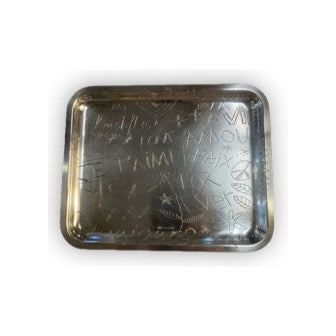 Christofle Silver Plate "Graffiti" Tray