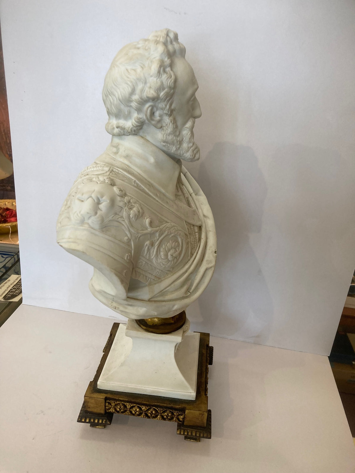 Antique 19th c Sevres Bust of Henry IV