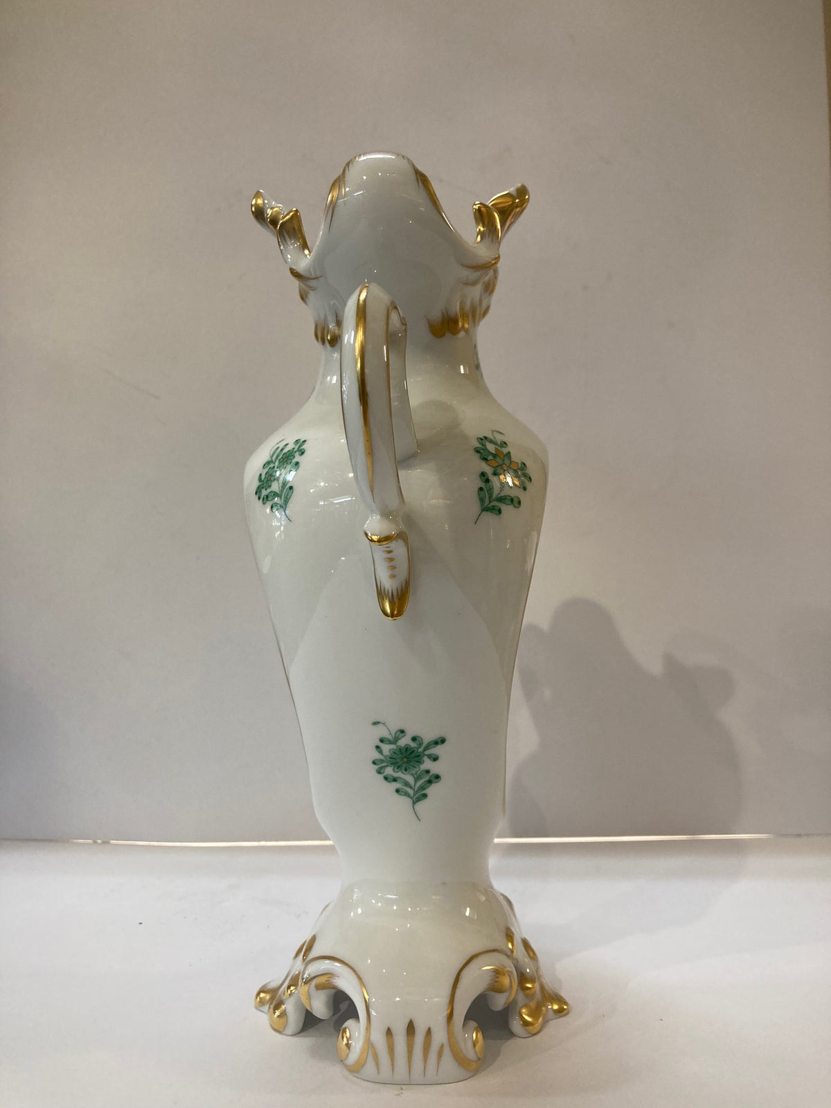 Herend "Chinese Bouquet" Green Vase