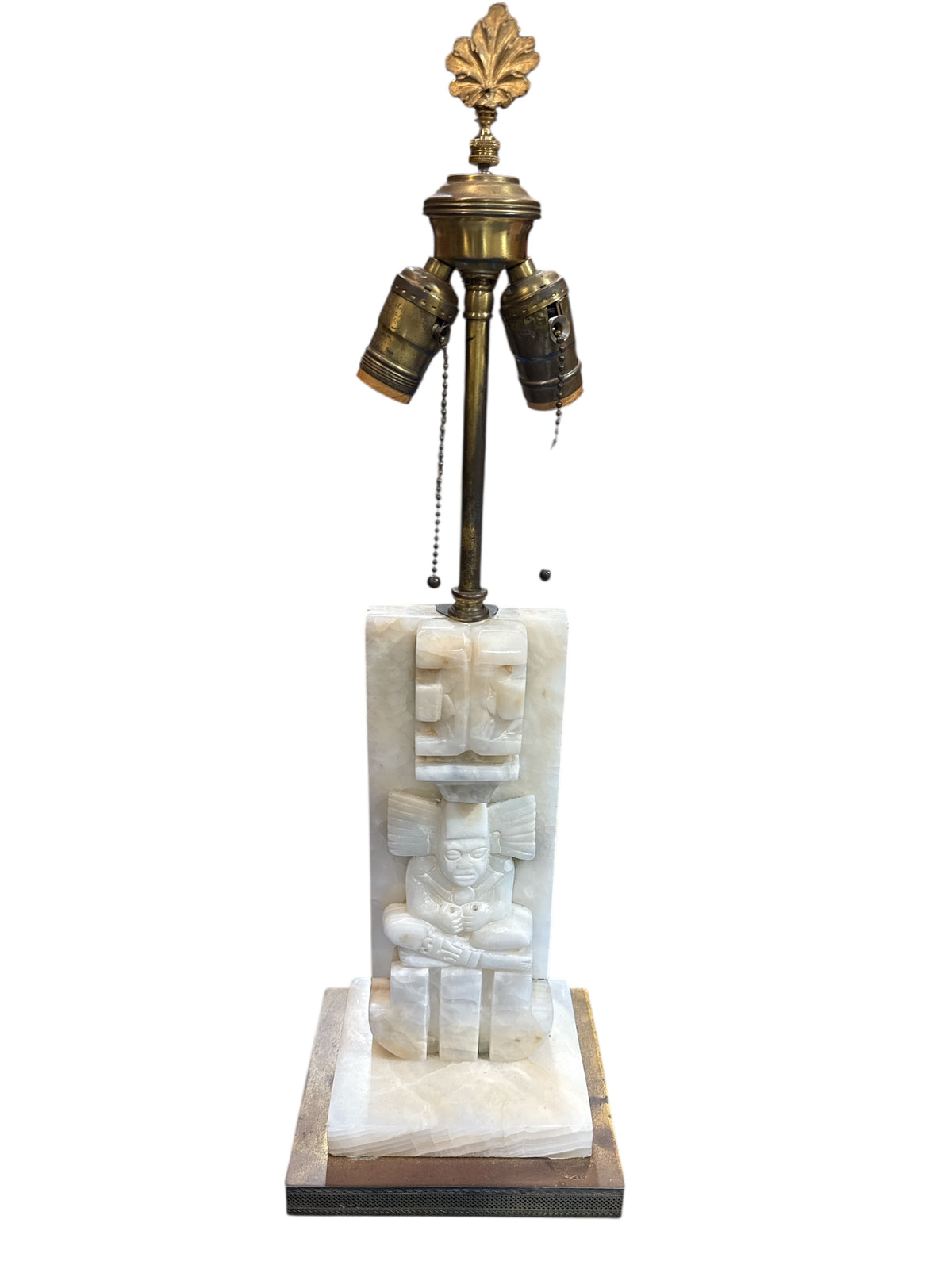 Aztec Style Alabaster Lamp