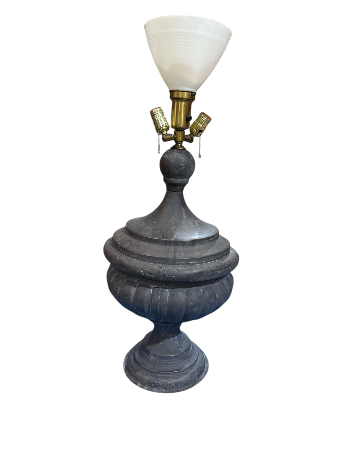 Pair Large Scale Zinc Lamps