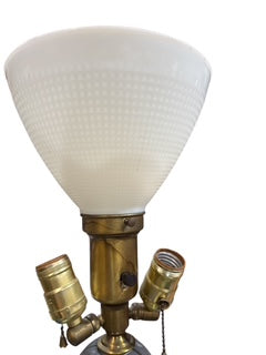 Pair Large Scale Zinc Lamps