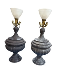 Pair Large Scale Zinc Lamps
