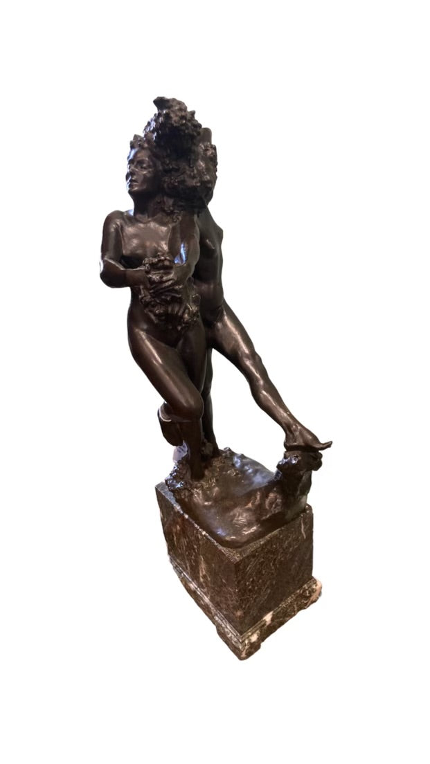 Bronze Nude by B. Walker on Marble Base