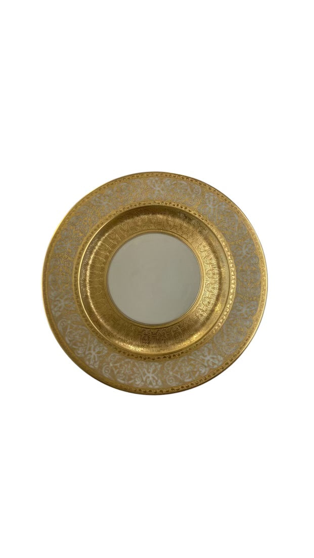 S/11 Gold Encrusted Dinner Plates by Heinrich & Co.