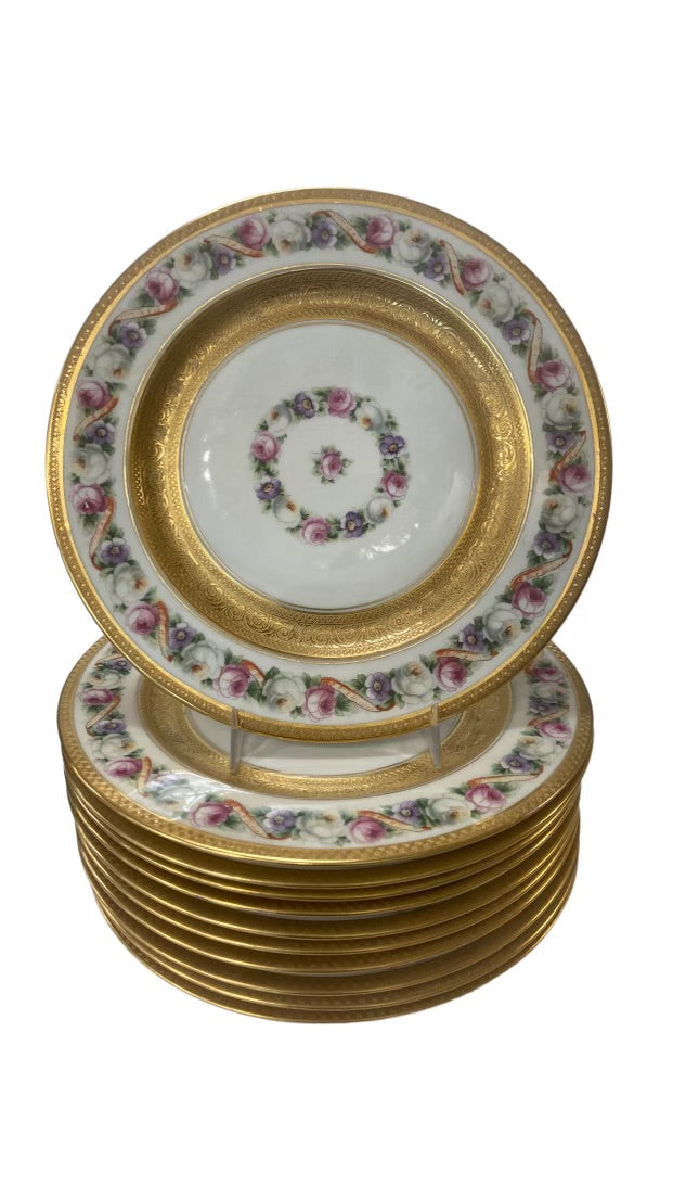 Set of Ten Hutschenreuther Luncheon Plates