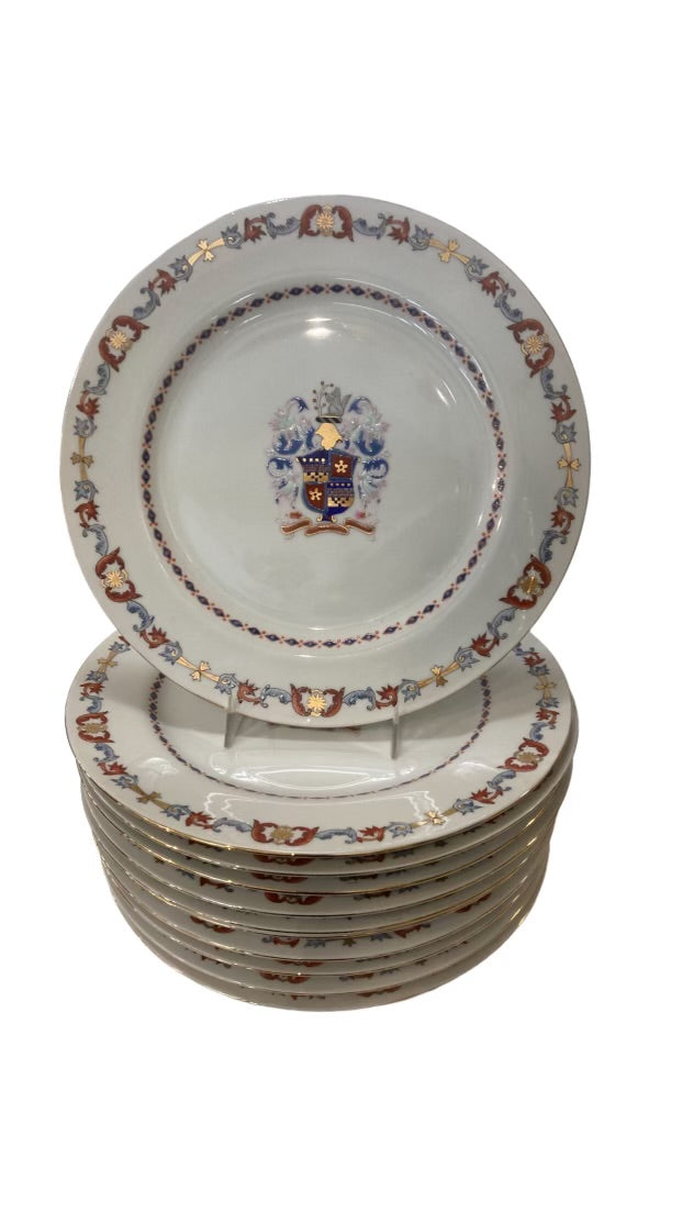 Set of Twelve Armorial Plates