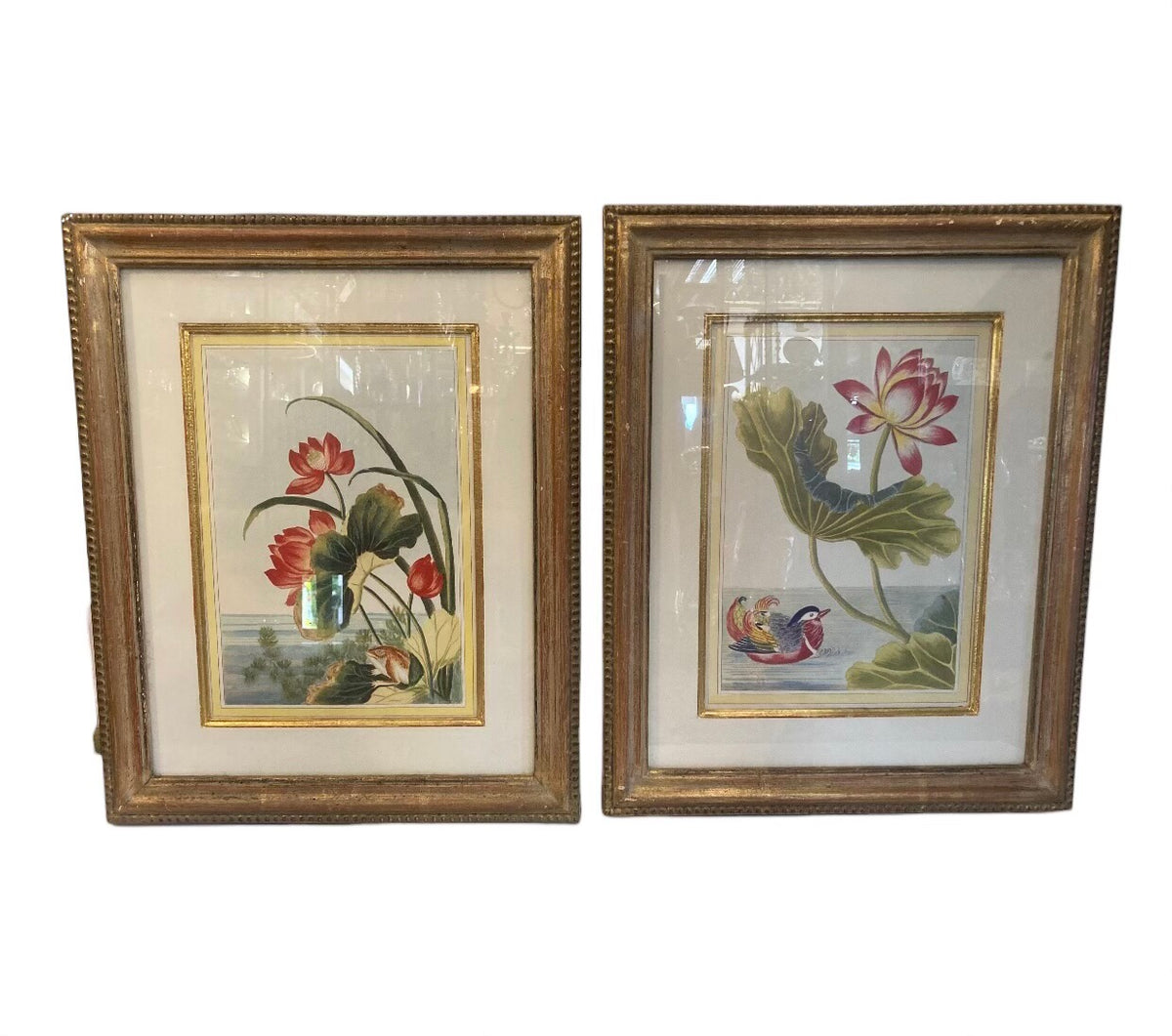 Pair Framed Floral Pictures