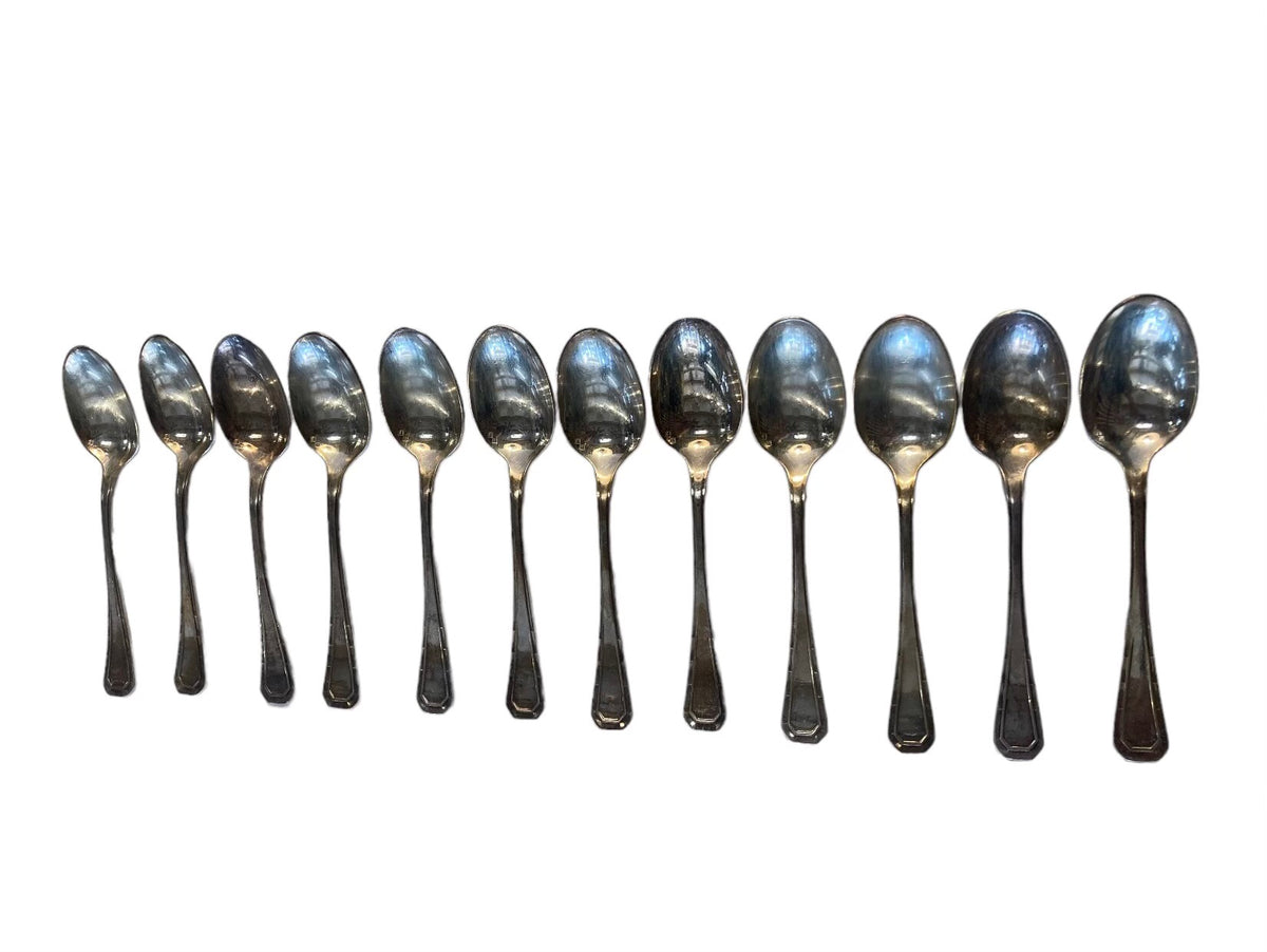 S/12 Christofle Silver Plate "America" Teaspoons