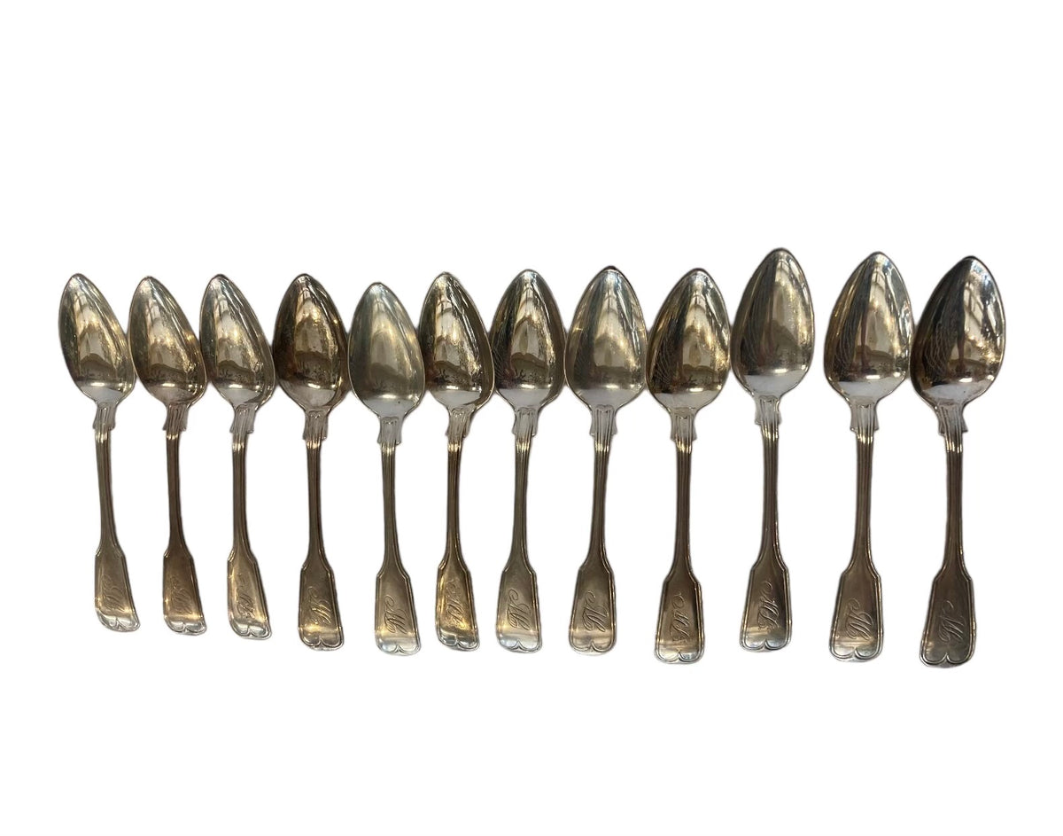 S/12 English Sterling Fruit Spoons