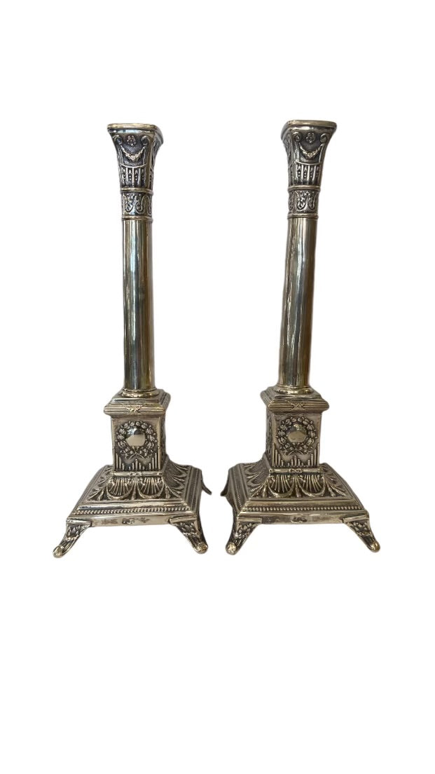 Pair English Sterling Candlesticks