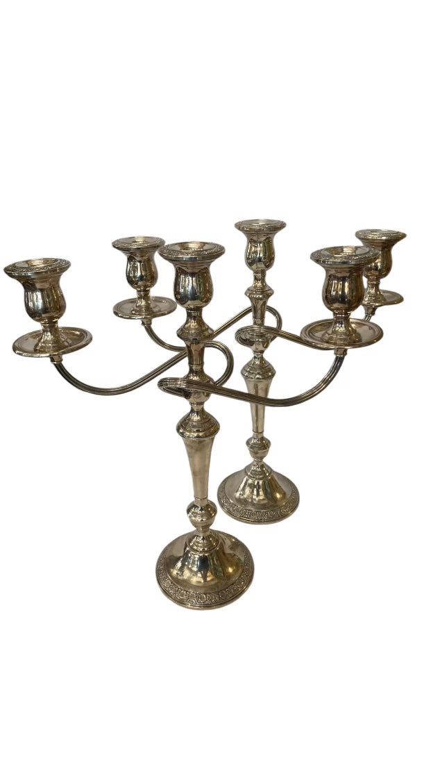 Pair Wallace Sterling Candelabras