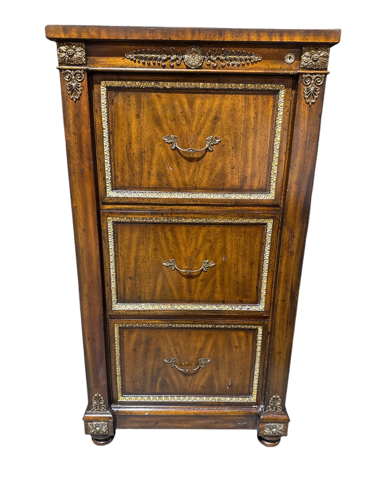 Mahogany Pedestal File Cabinet by Maitland Smith