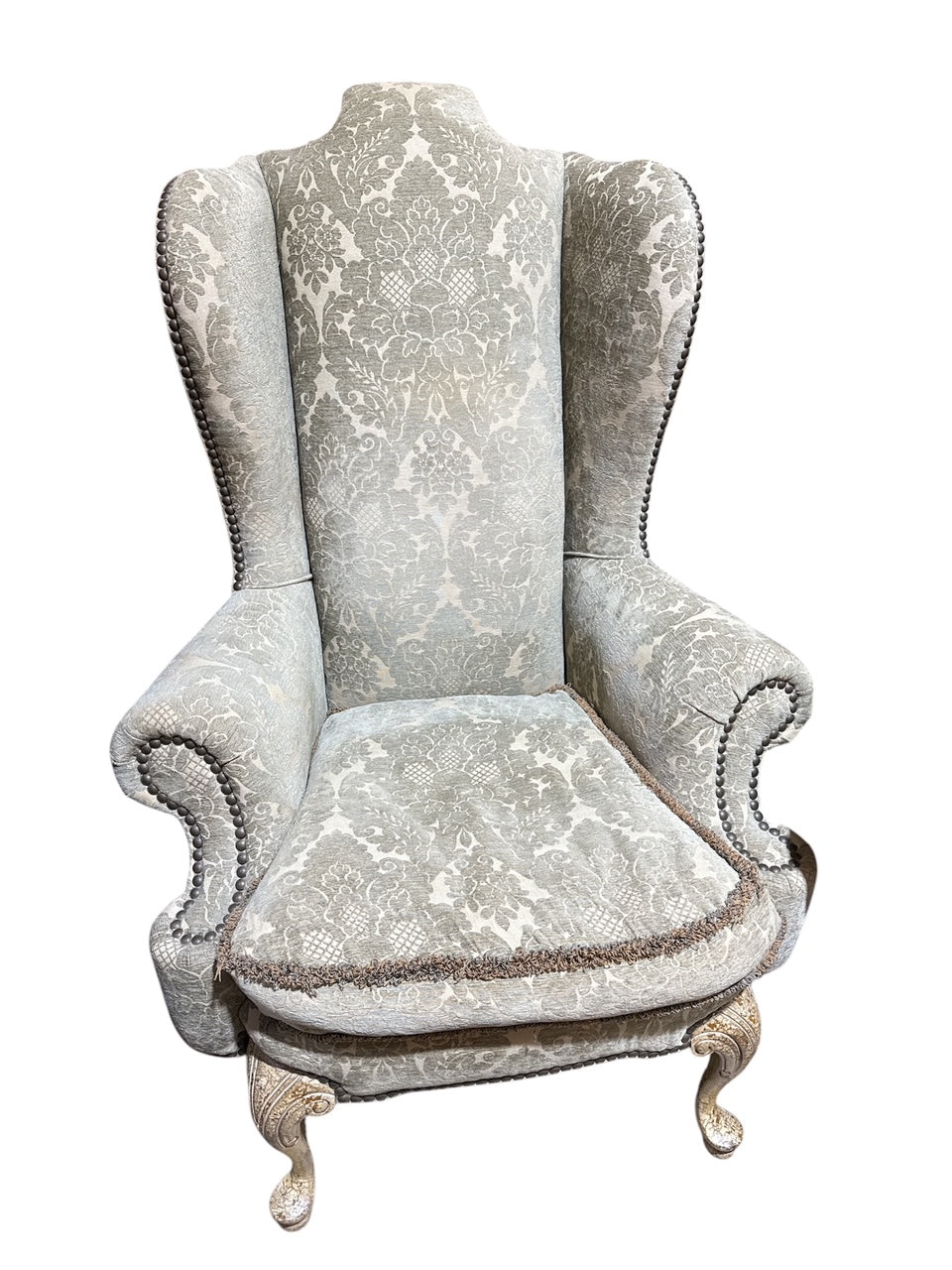 Pair Huge Wing Back Chairs by Lillian August