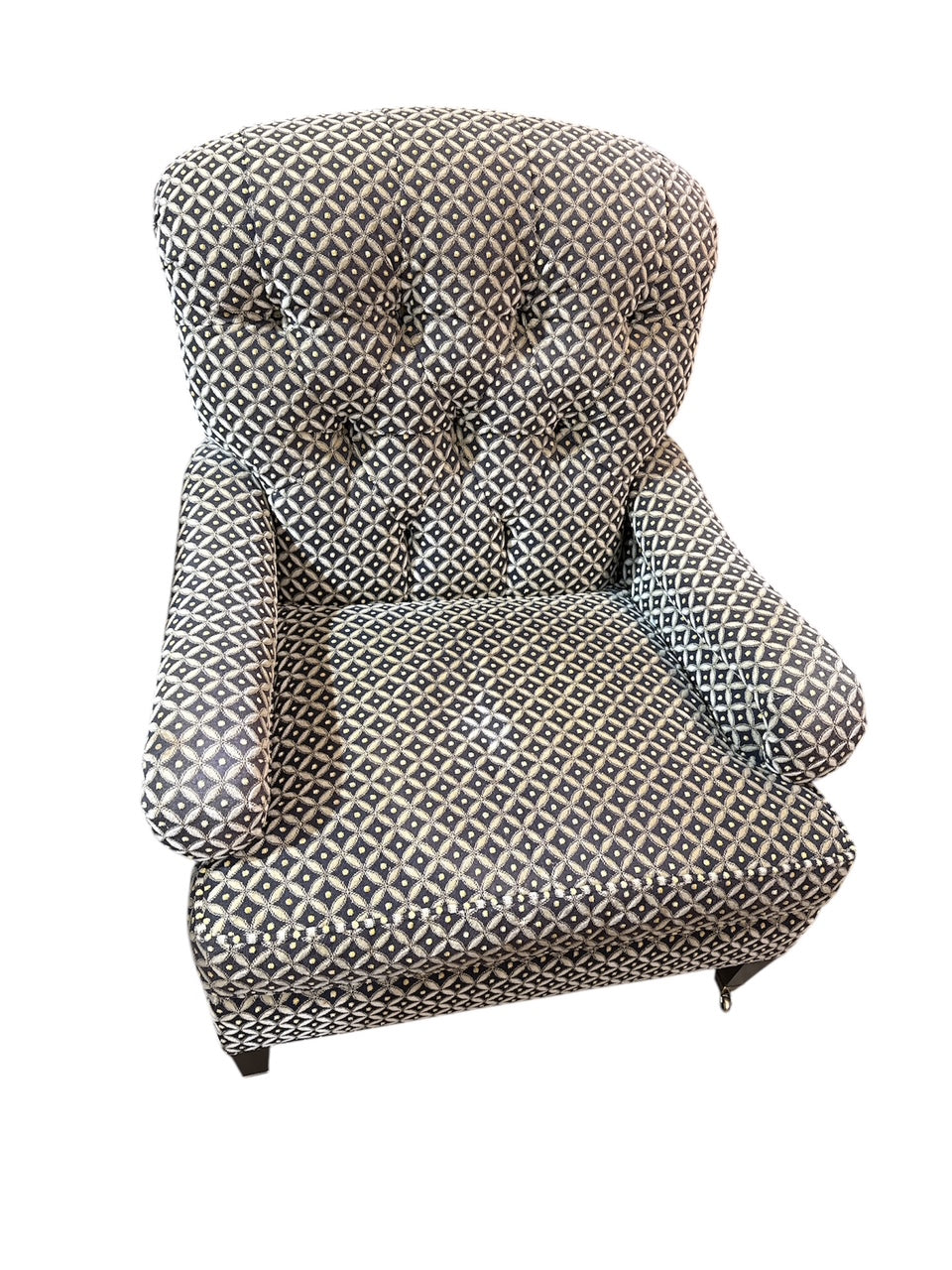 Upholstered Recliner Chair & Ottoman by Edward Ferrell