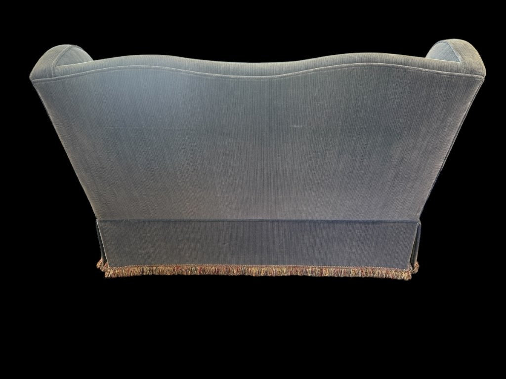 Antique Wood Frame Upholstered Over Settee