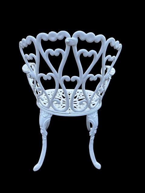 Outdoor Cast Metal Patio Set Table and Four Chairs