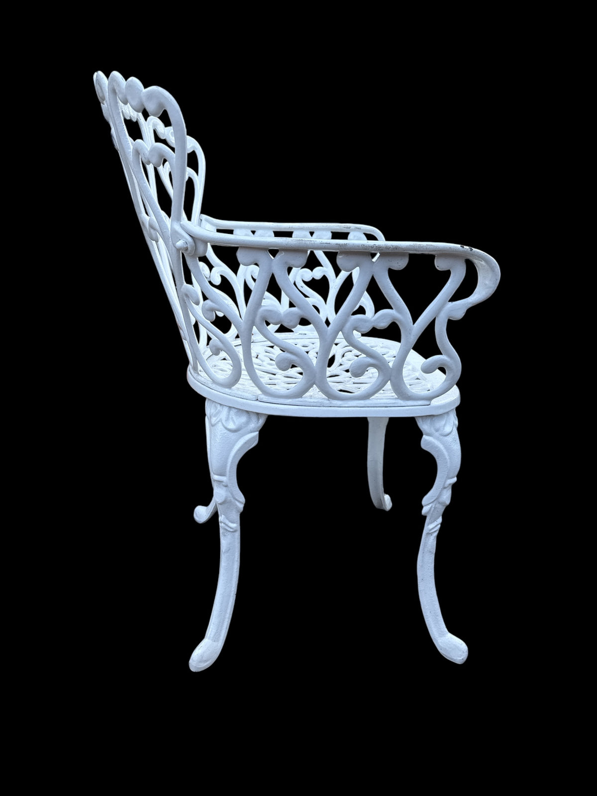 Outdoor Cast Metal Patio Set Table and Four Chairs