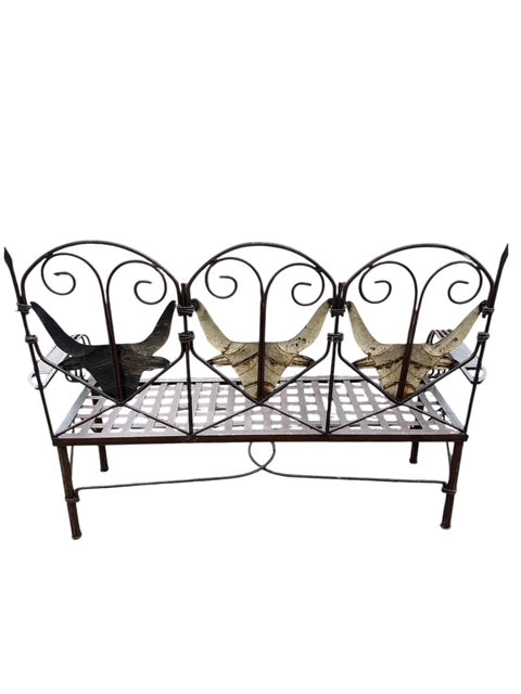 Bull Head Metal Bench
