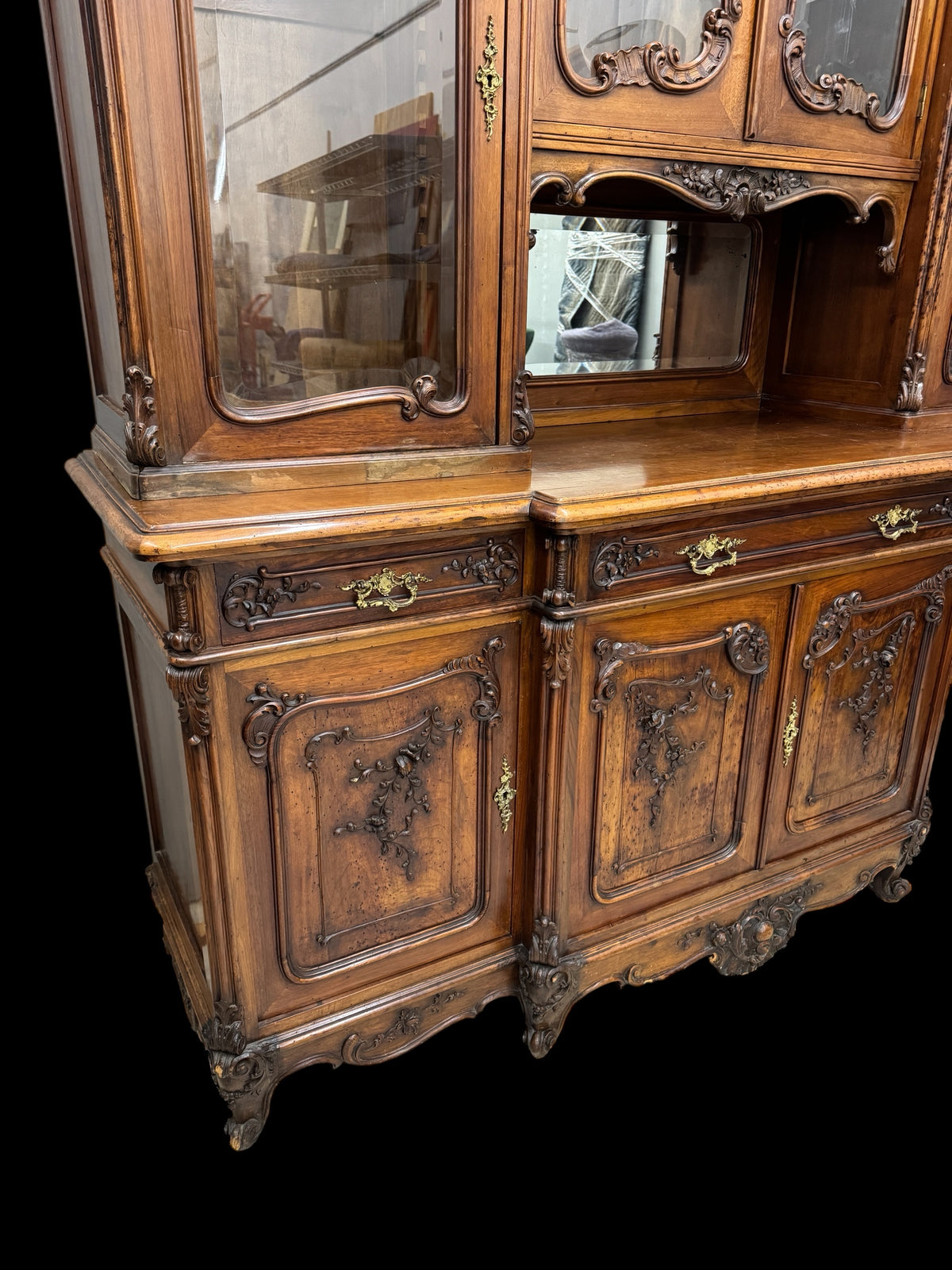 Large Carved Renaissance Revival Style Cabinet