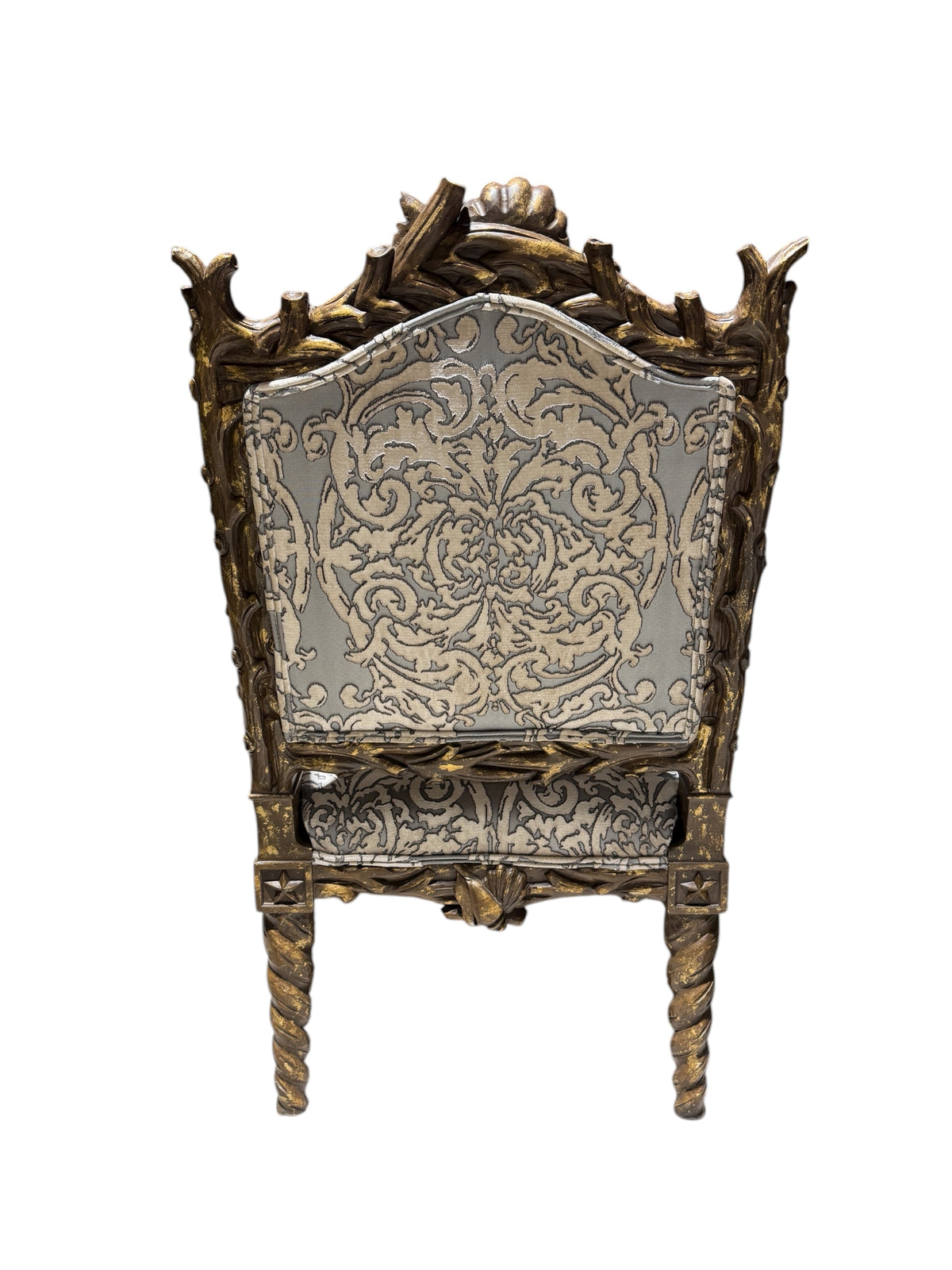 Fancy Carved Shell Frame Arm Chair