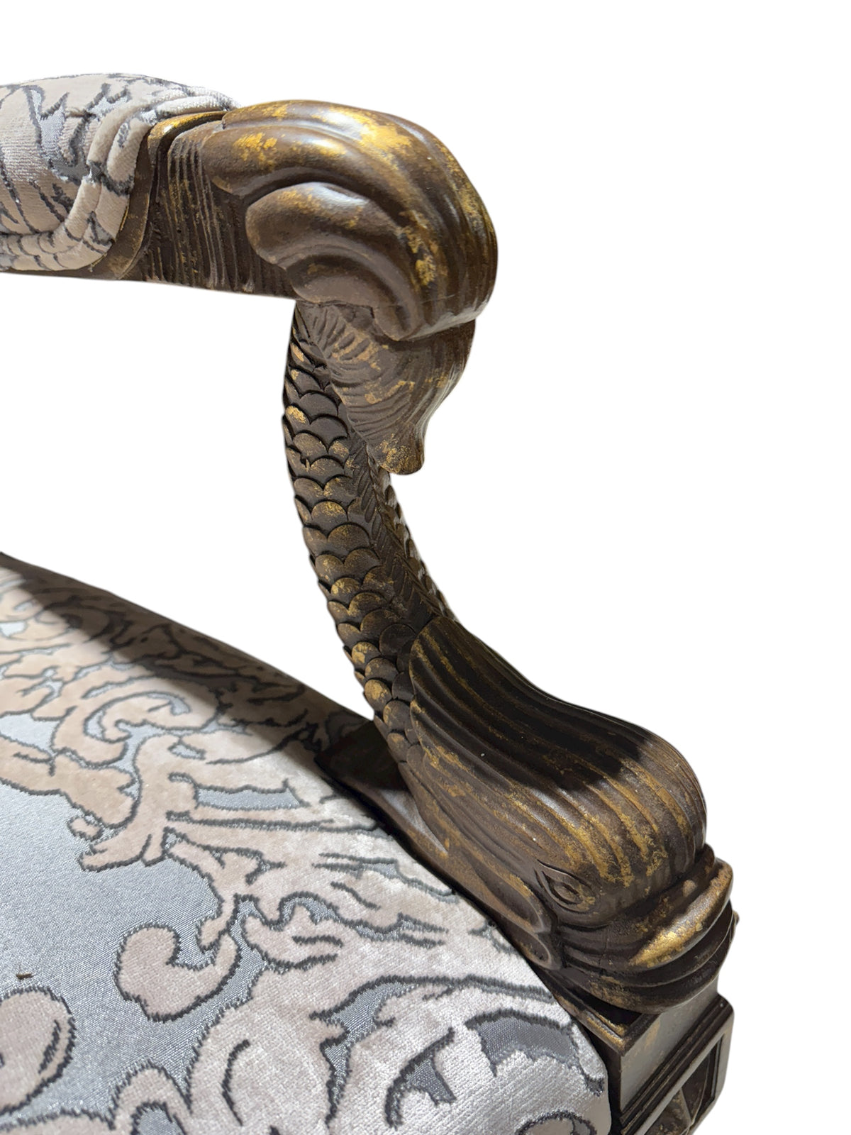 Fancy Carved Shell Frame Arm Chair