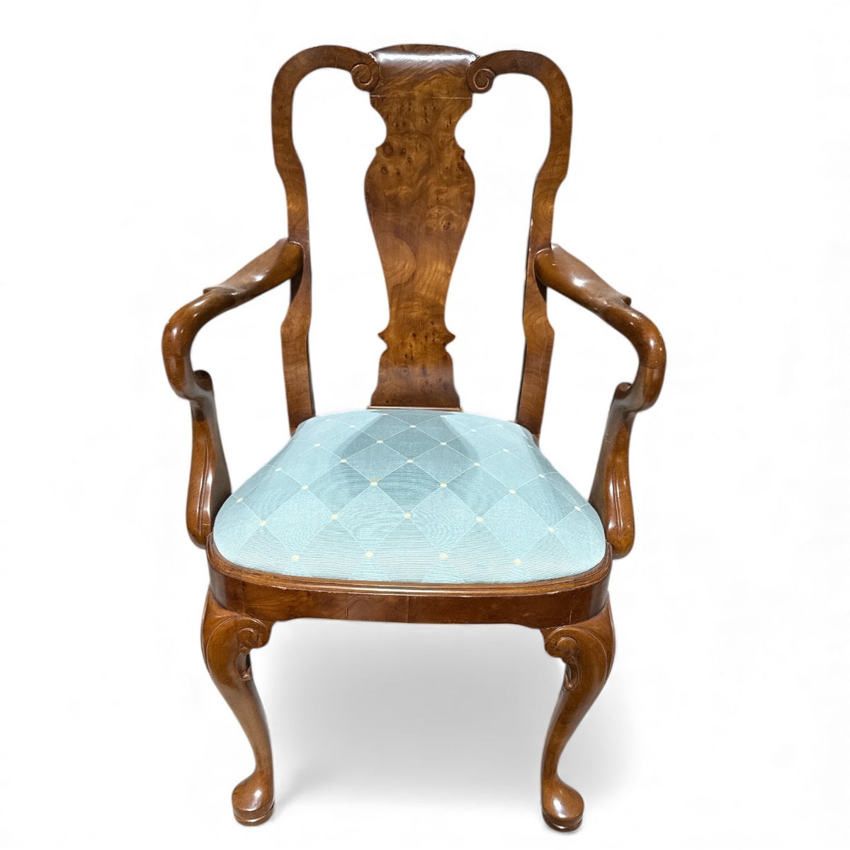 Set of Ten Queen Anne Style Dining Chairs