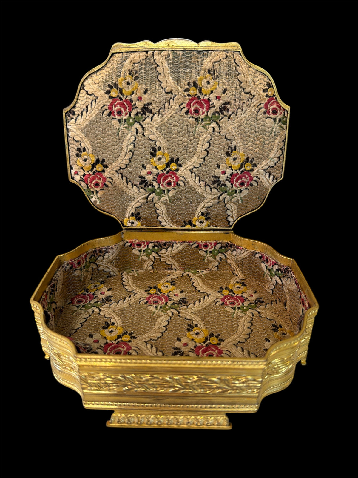 Antique French Gilt Bronze Jewelry Box