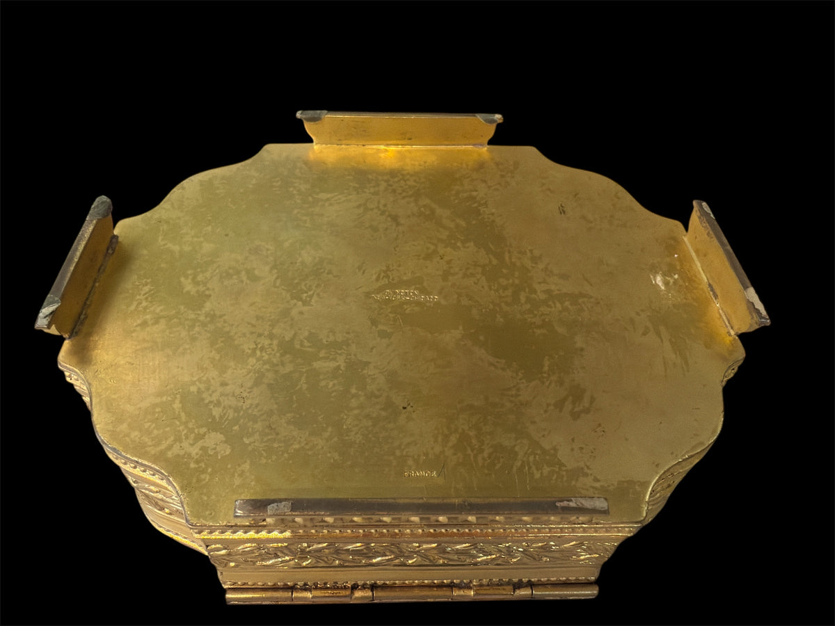 Antique French Gilt Bronze Jewelry Box