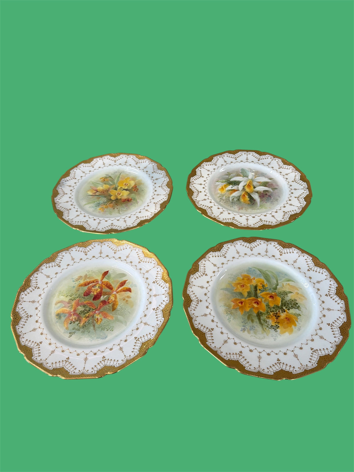Royal Doulton Floral Orchid Plates