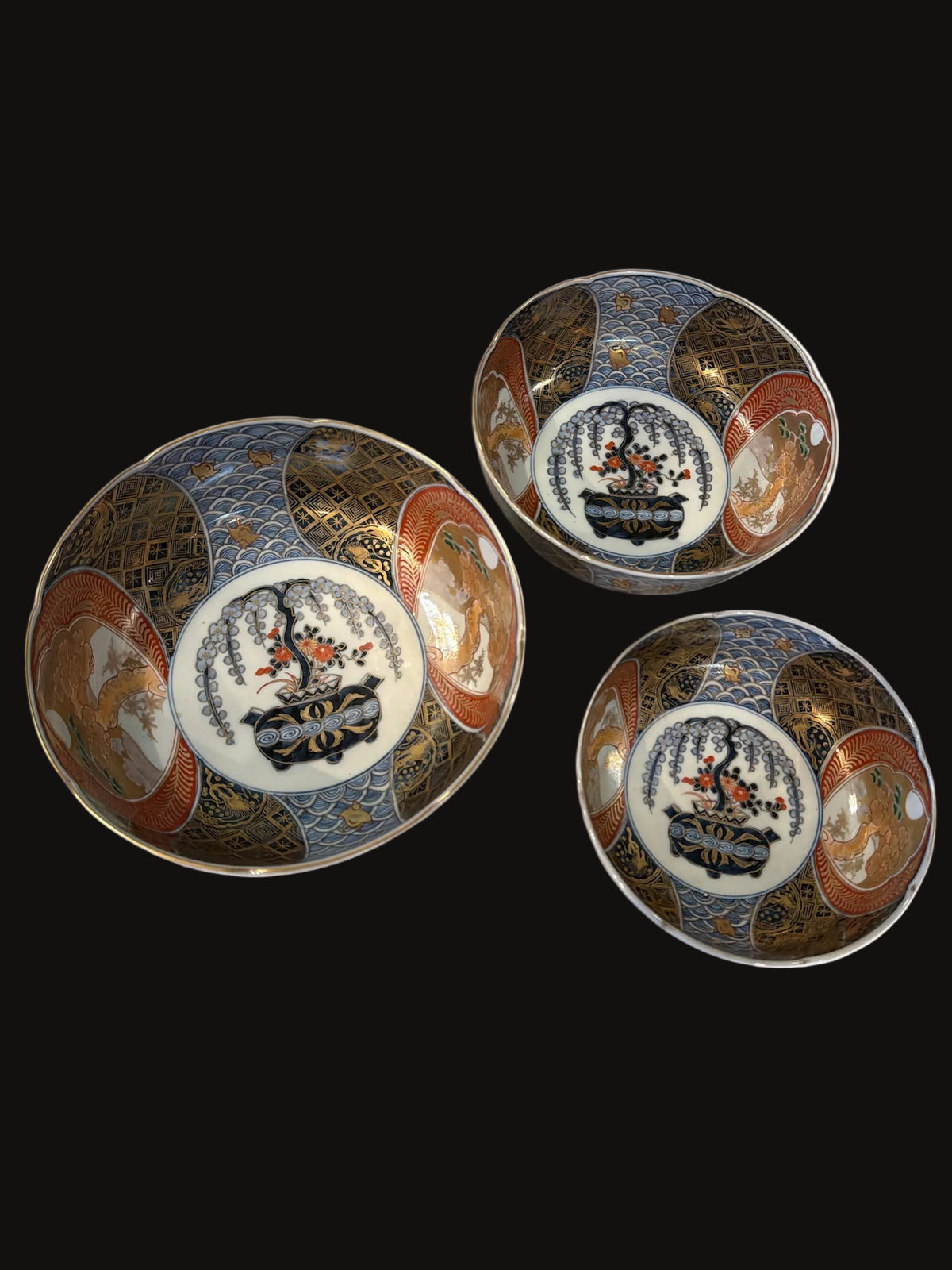 Three Graduated Bowls from Japan
